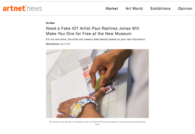need a fake id? artist paul ramírez jonas will make you one for free at the new museum