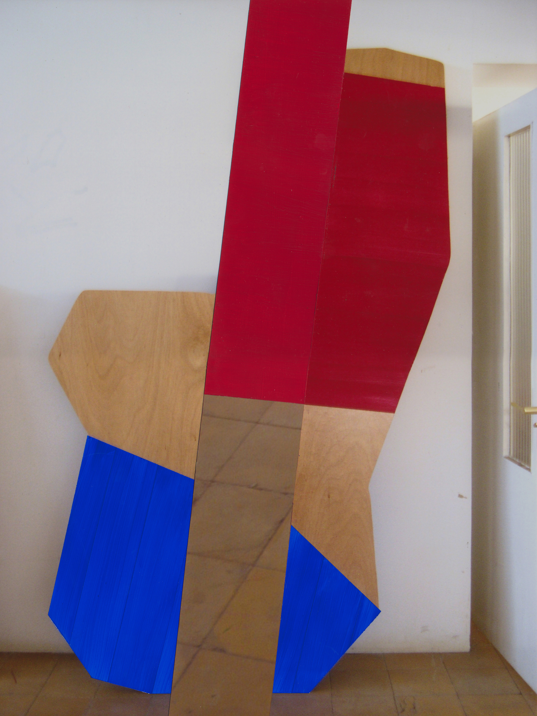 Pello Irazu, Family Resemblances 1, 2025. Acrylic paint on photograph, 15 3/4 x 11 3/4 inches.