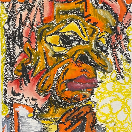 Caleb Slater b.2001- Sydney,. NSWUntitled 6, 2020 Acrylic, oil pastels & watercolour on watercolour paper 25 x 16.5cm