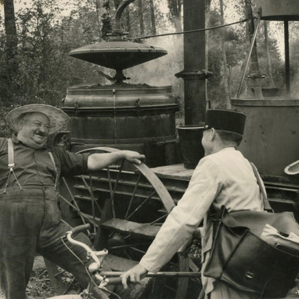 Edouard Boubat - The distiller and the letter carrier, Brittany,, 1957