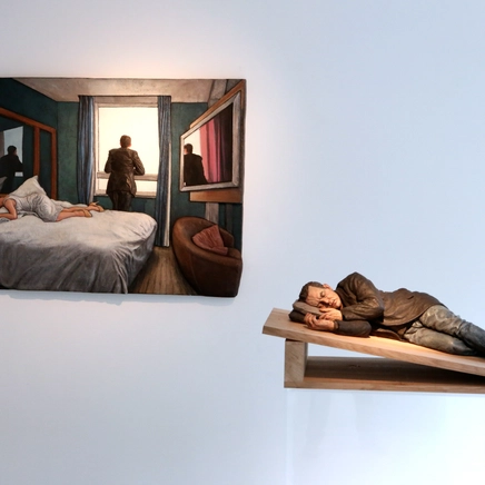 Sleeping sculpture in Belgium