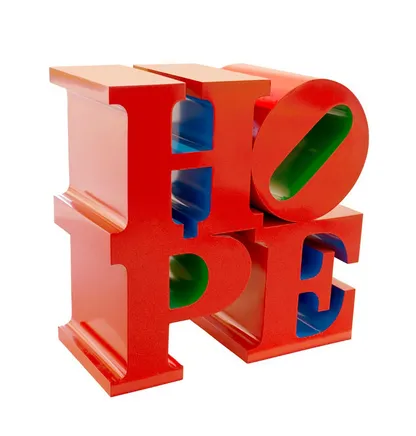Robert Indiana, HOPE (Red/Blue/Green), 2009