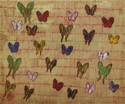 Hunt Slonem, Red Eclipse, 2019