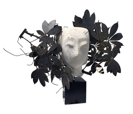 Manolo Valdés, Cabeza de Alabastro con Tocado Vegetal, 2013