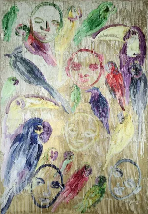 Hunt Slonem, Siddhas, 2013