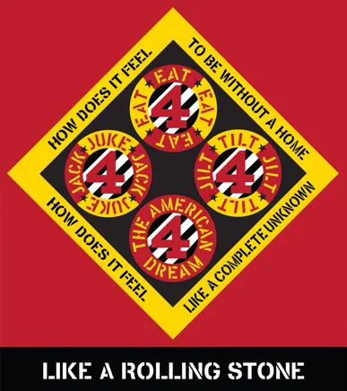 Robert Indiana, Like a Rolling Stone (Bob Dylan Suite), 2016