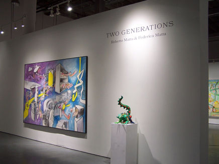 "Flux de psycho-espace" and "Small Iguana" in the Two Generations Roberto Matta and Federica Matta exhibition