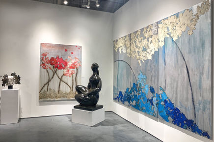 Works by Manolo Valdés, Mira Lehr and Baltasar Lobo in the Summer Selections exhibition.