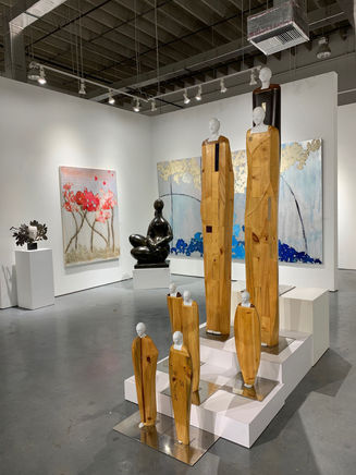 Works by Manolo Valdés, Mira Lehr, Oriano Galloni and Baltasar Lobo in Summer Selections exhibition.