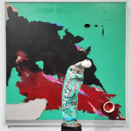 Detail from "Renascita I" mixed media artwork by Oriano Galloni