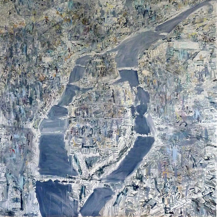 Detail from "Paris" oil on canvas painting by Thomas Hartmann