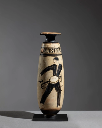 Greek white-ground alabastron, Athens, c.480-470 BC