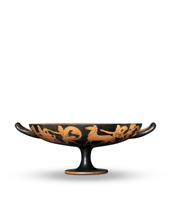 Greek red-figure kylix (Type B), with youth in tondo, Athens, c.510-500 BC, attributed to the Bonn Painter