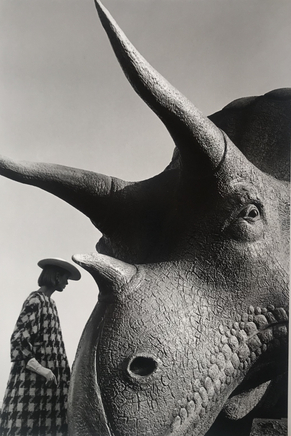 Jeanloup Sieff, Ina Balke, coat Monte-Sano & Pruzan, World's Fair, New York, Harper's Bazaar, 1964