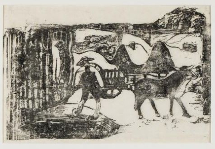 Paul Gauguin, LE CHAR A BOEUFS - SOUVENIR DE BRETAGNE, 1898