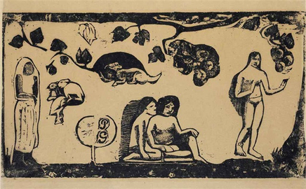 Paul Gauguin, Femme Animaux et Feuillages, 1898