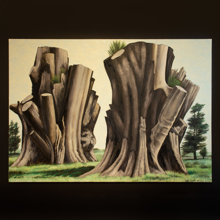 Dick Frizzell, Two Stumps, 2015