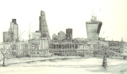 Melanie Bellis, London City Skyline