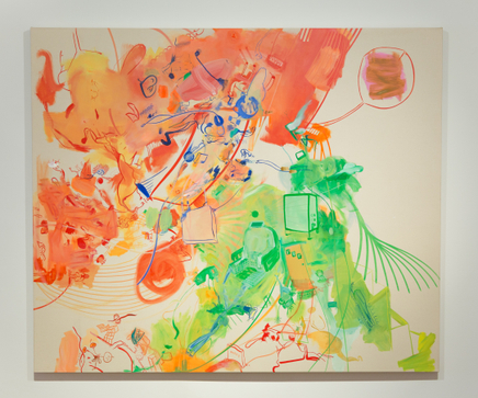 Sue Williams, Green and Red, 2016 Oil on canvas 137 x 162,5 cm