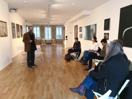 Discussion between Grégoire Müller and students in Art History