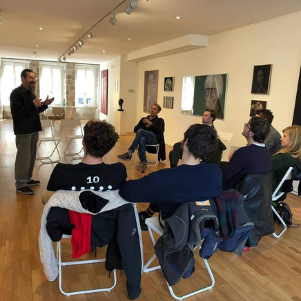 Discussion between Grégoire Müller and the HEAD's student