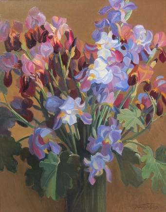 Francis ("Frank") O. Salisbury, Irises in a glass vase