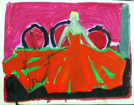 Roger Bezombes, Study for the portrait of Edwige Feuillère, 1951-1952