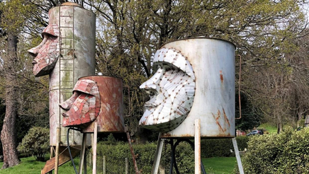 Hannah Kidd/ Rusty Farm gear transformed into Easter Island Watchmen.