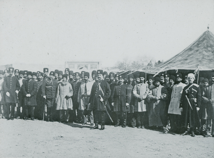 Antoin Sevruguin, Shah and his court, Tehran, Late 19th Century
