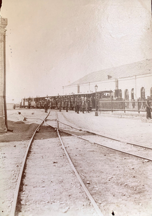 Antoin Sevruguin, Locomotive and carriages on the Tehran to the Abdul Aziz line , Late 19th Century