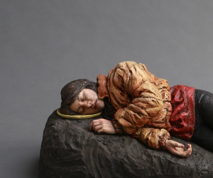 Lying Woman with Frisbee , 2020