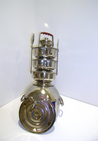 Adeela Suleman Stainless Steel Helmet witth Four Bowls