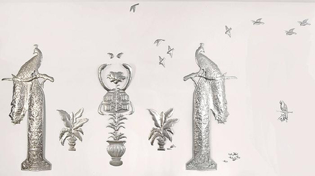 Adeela Suleman Untitled 1 (Peacocks with Missiles) (Ed. of 3)