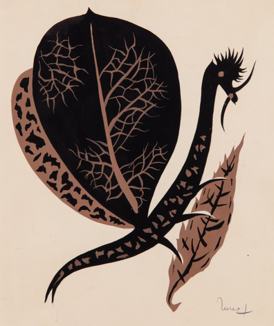 Jean Lur&ccedil;at Feuille et mante religieuse, c. 1950