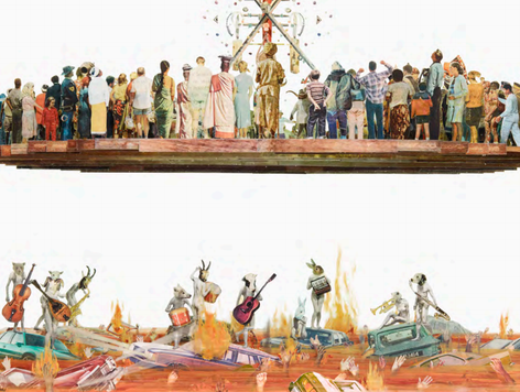 Dustin Yellin Stage with Antenna, 2016