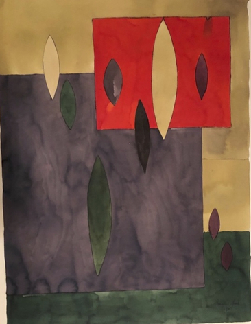 Autumn I, 1987, Pen, ink &amp;amp; water colour on paper