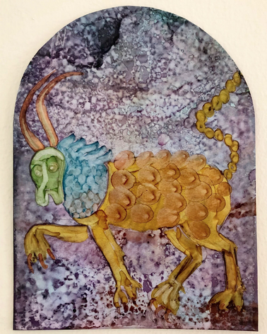 Walking Around,&nbsp;2019, Ink and watercolor on paper