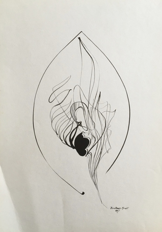 Untitled, 1987, China Ink on paper