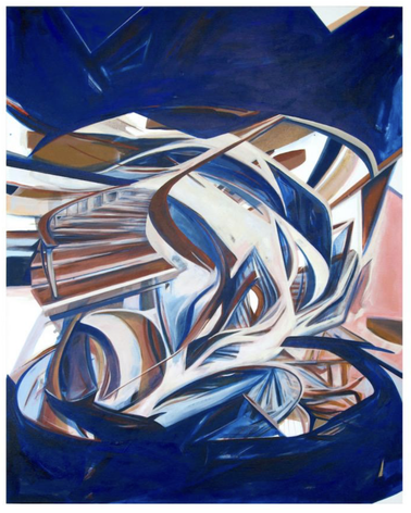 Zahra Nazari, Blue Interior, 2022