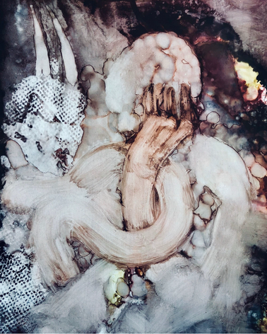 Party,&nbsp;2019, Ink and watercolor on paper