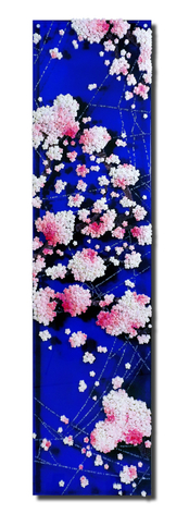 Becoming Again_AA2, 2023, Paper buttons, beads, pins on DIASEC