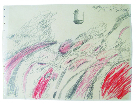 CY TWOMBLY, Untitled (Study for "Triumph of Love"), 1961