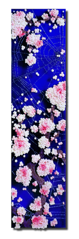 Becoming Again_AA3, 2023, Paper buttons, beads, pins on DIASEC