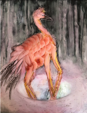 Lost in the Woods II,&nbsp;2019, Ink and watercolor on paper