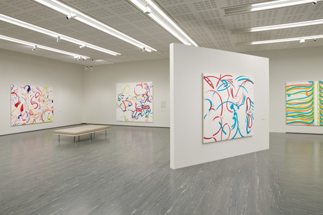 Installation view: Sue Williams, WHAT NOW, Belvedere 21, Vienna, February 20 &ndash; June 7, 2026. Photo: Johannes Stoll / Belvedere, Wien.