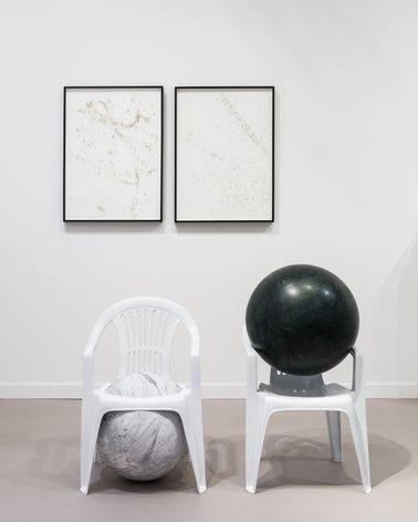 Installation view: Alicja Kwade,&nbsp;Fruit of Labor, Frieze Los Angeles, 2026, 303 Gallery, Booth B20. Photo: Ed Mumford