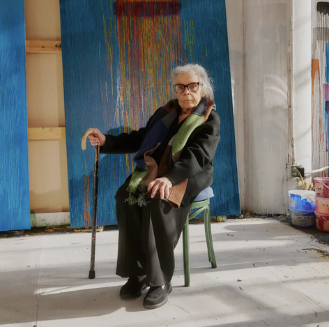 Pat Steir’s Blue Period