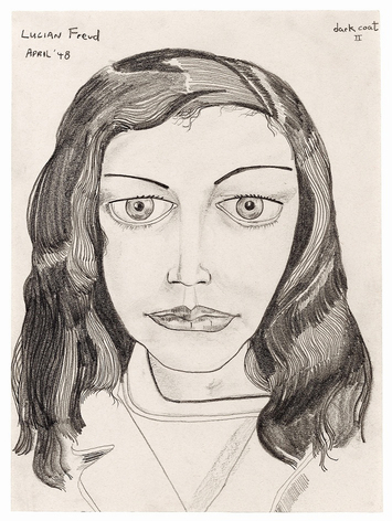 Lucian Freud, Dark Coat II, 1948