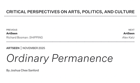 The Brooklyn Rail: Ordinary Permanence