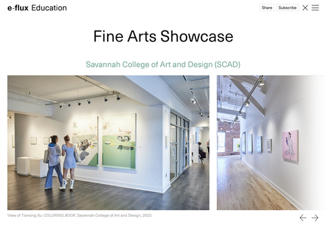 e-flux Education: Fine Arts Showcase
